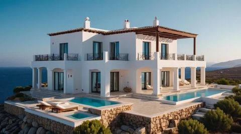 Cette villa ultra-luxueuse à Antiparos allie parfaitement l'architecture moderne à l'esthétique traditionnelle des Cyclades. D'une superficie totale de 350 m2, la villa comprend 5 chambres spacieuses, chacune avec sa propre salle de bain, offrant une...