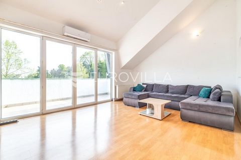 Zagreb, Črnomerec, three-room duplex apartment on the second floor of a residential building.The apartment consists of an entrance hall, living room with dining area, two bedrooms, kitchen, two bathrooms with toilets, and a terrace with a beautiful v...